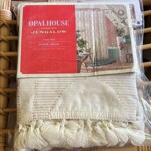 Opalhouse w/Jungalow Cream Tassel Shower Curtain